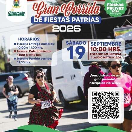 GRAN CORRIDA FAMILIAR DE FIESTAS PATRIAS, MUNICIPALIDAD DE CHIGUAYANTE 2026