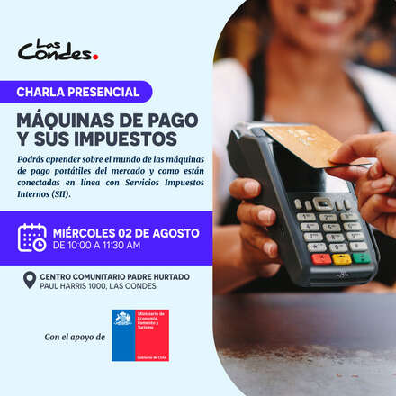 Charla presencial: Máquinas de pago y sus impuestos