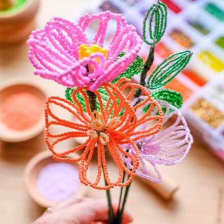 Taller flor de mostasilla junto a @waradiseño