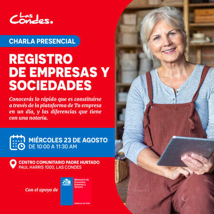 Charla presencial: Registro de Empresas y Sociedades