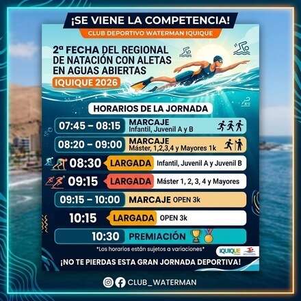 II Circuito Regional de Natación Nado con Aletas Aguas Abiertas 2026