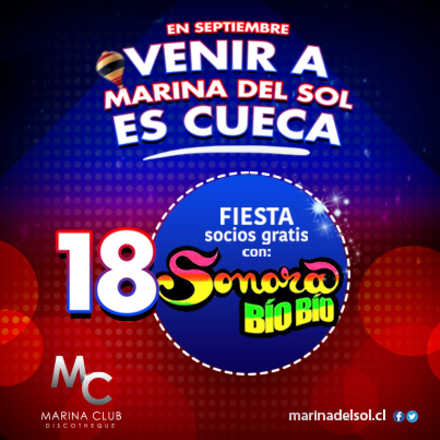FIESTA Socios GRATIS con la Sonora Bío Bío