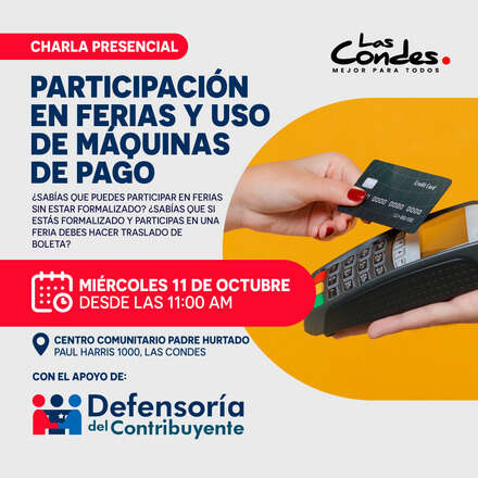 Participación en ferias y uso de máquinas de pago