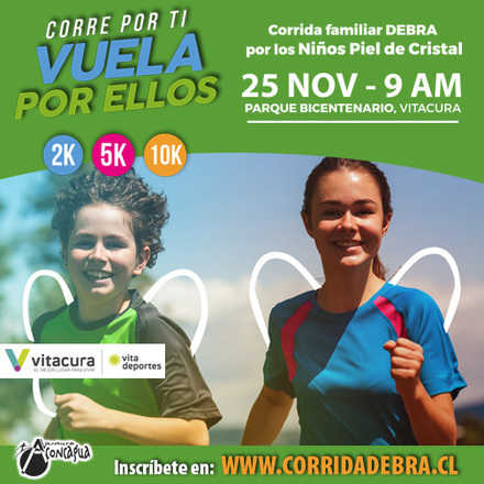 Corrida Debra - Corrida Familiar Internacional por los niños Piel de Cristal - Noviembre 25 2018 