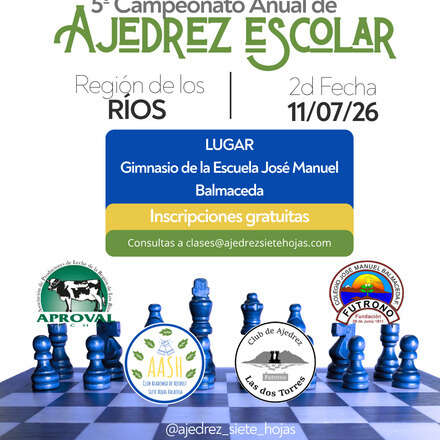 2DA FECHA - 5TO CAMPEONATO ANUAL REGIONAL DE AJEDREZ ESCOLAR 2026