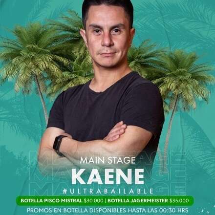 VIERNES 12/01 - DOS PISTAS DE BAILE / SECTOR DE BAILE - KAENE / AZOTEA ELECTRONICA - SEBA ARRIAGADA + FRIENDS / LISTA DCTO EMBAJADORES / HOMBRES + 23 - MUJERES +21 /