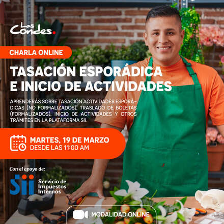 Charla online: Tasación esporádica e Inicio de actividades