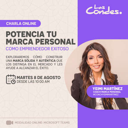 Charla online: Potencia tu marca personal como emprendedor exitoso