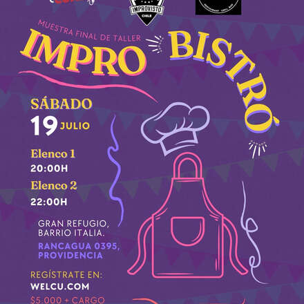 Impro Bistró 19/07 - 20:00h