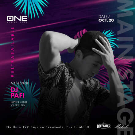VIERNES 20 OCTUBRE / DOS PISTAS DE BAILE / CLUB ONE NIGTHLIFE / PISTA DE BAILE DJ PAFI / AZOTEA ELECTRONICA NELSON OYARZUN / FCO BARRIA B2B MATI ORMAZABAL / LISTA DCTO EMBAJADORES / HOMBRES + 23 / MUJERES + 21 