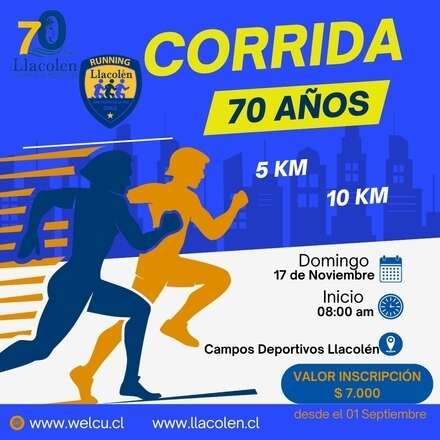 Corrida de Llacolén 70 años