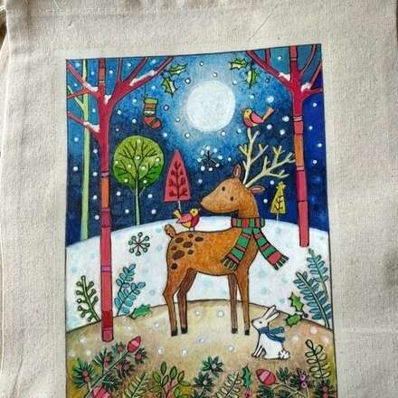 Taller Pintabolsas en Navidad junto a @pintabolsas 