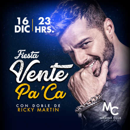 Fiesta Vente Pa Ca con Doble de Ricky Martín