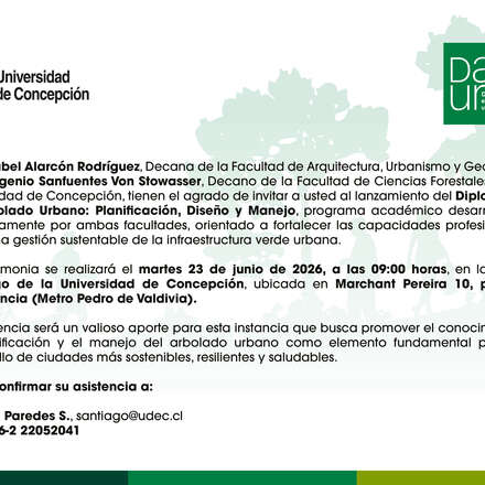 Lanzamiento Diplomado en Arbolado Urbano: Planificación, Diseño y Manejo