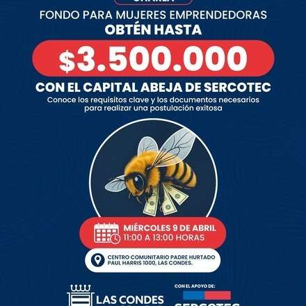 Fondo para Mujeres Emprendedoras: Obtén hasta $3.500.000 con el Capital Abeja de Sercotec