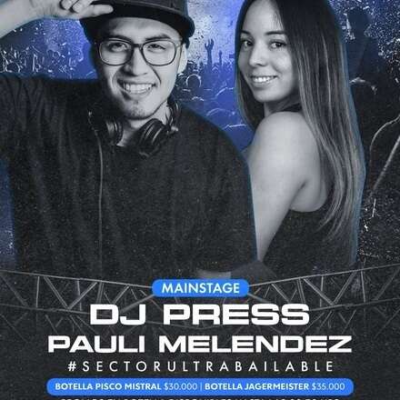 SÁBADO 22/06 / DOS PISTAS DE BAILE / CLUN ONE NIGHTLIFE / SECTOR DE BAILE DJ PRESS + PAULI MELÉNDEZ / ASOTEA ELECTRÓNICA JOSÉ QUEZADA + NICO DE LA FUENTE / CÓDIGOS DCTO HOMBRES + 23 / MUJERES + 21 