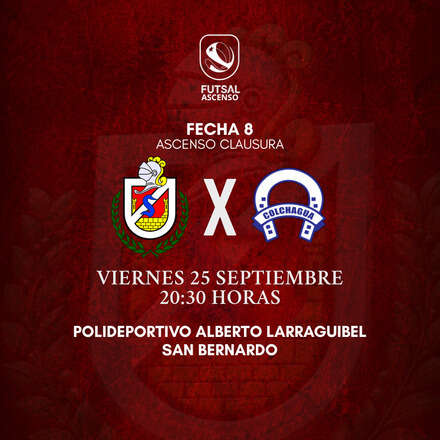 COMPRA VISITA - FECHA 8 FUTSAL ASCENSO - CDLS vs COLCHAGUA